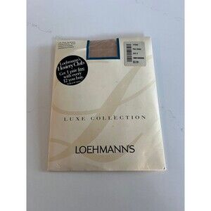 Vintage Loehmann's Luxe Collection Microfiber Sheer Pantyhose Pale Beige Size B
